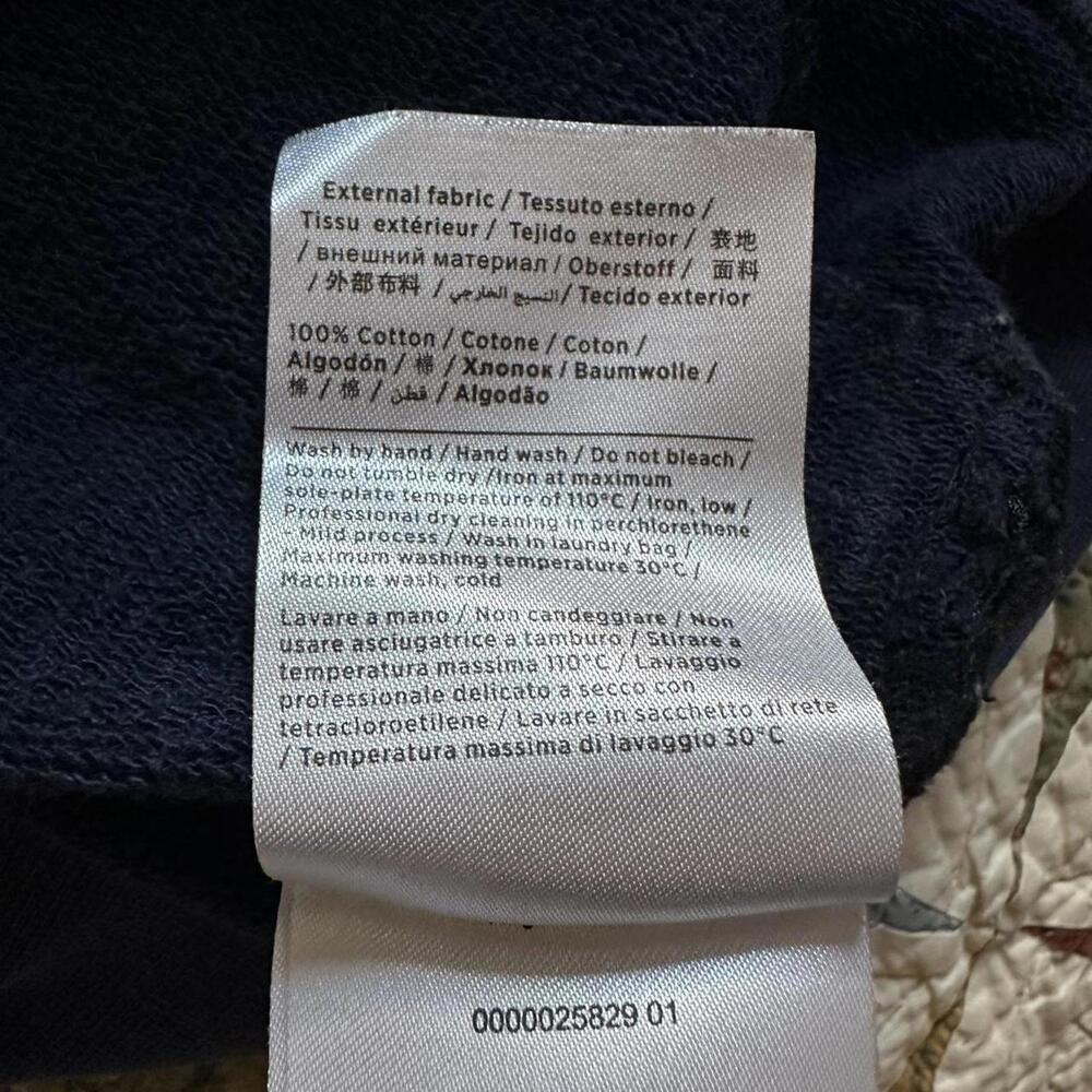 Authentic Valentino luxury navy zip hoodie with red lettering size S - Picture 6 of 7